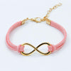 3 PCS Women Fashion Symbol Word 8 Twine Bracelets(pink)