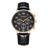 Ochstin 6050E Multifunctional Quartz Men Leather Watch(Rose Gold+Black)