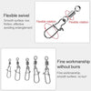 10pcs /Pack Stainless Steel Fishing Connector Bearing Rolling Swivel Connector Fishing Gear Accessories(6(26mm))