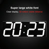 LED Digital Clock Living Room Wall Clock Creative WIFI Clock US Plug, Style:4 Bit WIFI, Color:Hollow White
