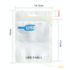100 PCS  USB Cable Packaging Bag Data Cable Bag Ziplock Bag 7.5 x 12cm