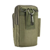 Outdoor Phone Carrying Case Pouch Nylon Crossbody Shoulder Cell Phone Holster Waist Belt Wallet Bag with Carabiner(Army Green)