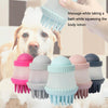 Dog Bath Brush with Shampoo Dispenser, Mint Green
