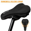 WEST BIKING Bike Cushion Cover Thick Silicone Quick Release Seat Cushion(Black)