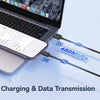 USAMS US-SJ689 USB to 8 Pin 2.4A Striped Fast Charge Data Cable, Length:1m(White)