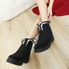 Ladies Cotton Shoes Plus Velvet Snow Boots, Size:41(Black)