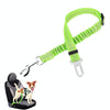 Reflective Dog Car Seat Belt, Telescopic, Green