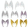 1pair Latex Elf Ears With Glitter Halloween Party Pixie Ears Cosplay Props 12cm Flash Pink