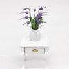 1:12 Mini House Toy Simulation White Lily with Porcelain Valley for Garden Scene Decoration(Purple)
