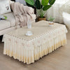 Simple Fabric Lace Rectangular Tablecloth, Size: 60x130cm(Peach Skin Velvet Beige)