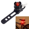 Aluminum Bicycle Cycling Front Rear Tail Helmet Red White LED Flash Lights Safety Warning Lamp Cycling Caution Light Waterproof(Red Light Black Case)