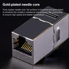 CAT.6 Shielded Pass-through Network Module, Single Port Panel + Shielded Pass-through (Gold)