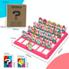 QH11870 Children Logical Reasoning Game Guess Board Kid Puzzle Game Party Toy(Red Blue)