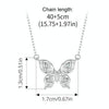 S925 Sterling Silver Platinum-plated Rose Butterfly Necklace Clavicle Jewelry(BSN396)