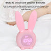 Cute Rabbit Silicone Induction Small Alarm Clock(Green)