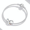 S925 Sterling Silver Paw Print Of Love Beads DIY Bracelet Necklace Accessories