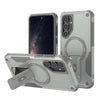 For Samsung Galaxy A55 5G Armor MagSafe Holder PC Hybrid TPU Phone Case(Grey)