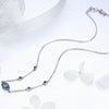 Magic Eye S925 Sterling Silver Necklace Ladies Blue Eye Inlaid Zircon Necklace
