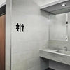 Men Women Sanitary Door Sticker Matte Material Waterproof Oilproof PVC Sticker