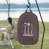 Outdoor Camping Kitchen Utensils Portable Storage Bag Picnic Flatware Supplies(Coffee)