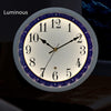 12 Inch Living Room Intelligent Voice Control Luminous Mute Wall Clock(Wood Grain)
