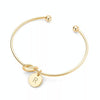 Alloy Letter R Bracelet Snake Chain Charm Bracelets(Gold)