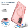 For Samsung Galaxy A54 5G Armor MagSafe Holder PC Hybrid TPU Phone Case(Pink)