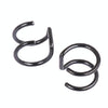 3 PCS Punk Rock Ear Clip Hollow Out U Shape Earrings Nose Clip(Black)