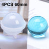 4 PCS  60mm Crystal Epoxy Ball Silicone Mould DIY Handmade Jewelry Sphere Making Mould