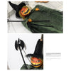 Halloween Terror Pumpkin Doll Pendant Haunted House Party Hanging Ghost Props(Green)