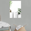 4pcs 42cm x 27cm Right Angle Models Rectangle Acrylic Mirror Stereo Wall Stickers(Black)