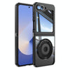 For Samsung Galaxy Z Flip6 360 Holder MagSafe Acrylic Hybrid TPU Phone Case(Black)