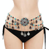 Ethnic Style Dance Performance Waist Chain Tassel Belt, Color: B