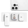 USAMS US-CC180 65W ACC Three Ports GaN Charger, EU Plug(White)