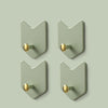 4 PCS / Set JM066 Arrow-shaped Sticky Hook Behind Door Wall Seamless Hook(Green)