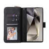 For Samsung Galaxy S25 Ultra 5G 9-Card Slots Zipper Wallet Bag Leather Phone Case(Black)