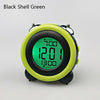0705 Big Volume Simple Three-Dimensional LED Alarm Clock Mute Luminous Electronic Clock(Black Shell Green)