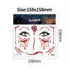 10pcs Halloween Scar Waterproof Tattoo Sticker Simulated Face Horror Stickers, Pattern: RM-042