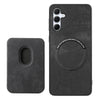 For Samsung Galaxy A55 5G Retro Leather Card Bag Magnetic Phone Case(Black)
