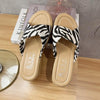 999 Ladies Wedge Platform Slippers, Size: 36(Zebra)