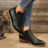 Autumn And Winter Pointed Low-Heeled Boots Women Low Tube Boots, Shoe Size:41(Black)