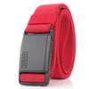 AWMN Metal Nylon Magnetic Buckle Fashion Casual Men Belt, Length: 125cm(Black Cap Red)