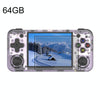 ANBERNIC RG35XX H Handheld Game Console 3.5 Inch IPS Screen Linux System 64GB(Transparent Purple)