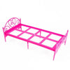 Mini Beautiful Plastic Bed Bedroom Furniture for Dolls Dollhouse Random Color Delivery