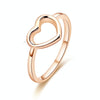 Fashion Heart Shaped Wedding Ring for Woman Rose Gold(9)