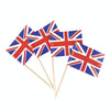 100pcs/pack 65mm National Flag Toothpick  Cupcake Toppers Cocktail Sticks, Style: British