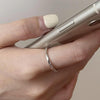 S925 Sterling Silver Lucky Mobius Ring Open Ring, Specification:J2323