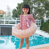 Thickened Children Swimming Ring Inflatable Underarm Ring 58cm(Cherry)