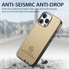 For iPhone 11 Pro Max Twill Fabric Leather Skin Back Phone Case(Khaki)