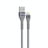 IVON CA92 2.4A Max USB to 8 Pin Rubber Fast Charging Data Cable, Length: 1.5m (Grey)